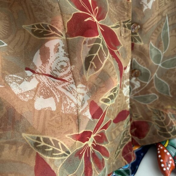 Vintage 80s Boho Floral Button-Up Blouse size 12 - Picture 11 of 15